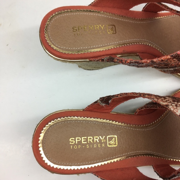 SPERRY TOP-SIDER Sz 7.5M Maris Coral Snake Print - Picture 6 of 8